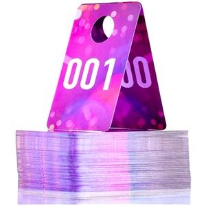 AIKESIWAY Livestream Sale Number Tags 1-100 Reversible Pink Mirror Whatnot Tool‎